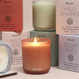 AIKUN Logo kustom kaca beraroma stoples lilin berwarna lilin kedelai <span class=keywords><strong>Aroma</strong></span> lilin wangi untuk kamar tidur relaksasi - Product Image 2