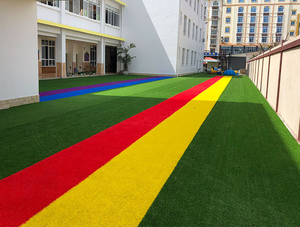 Gazon artificiel arc-en-ciel de 25 mm, tapis en herbe synthétique PP coloré, doux, durable, résistant aux UV, installation facile pour les jardins d'enfants - Product Image 5