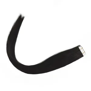 In stock nastro in extension capelli umani 22 pollici vremy jet colore nero capelli per donna