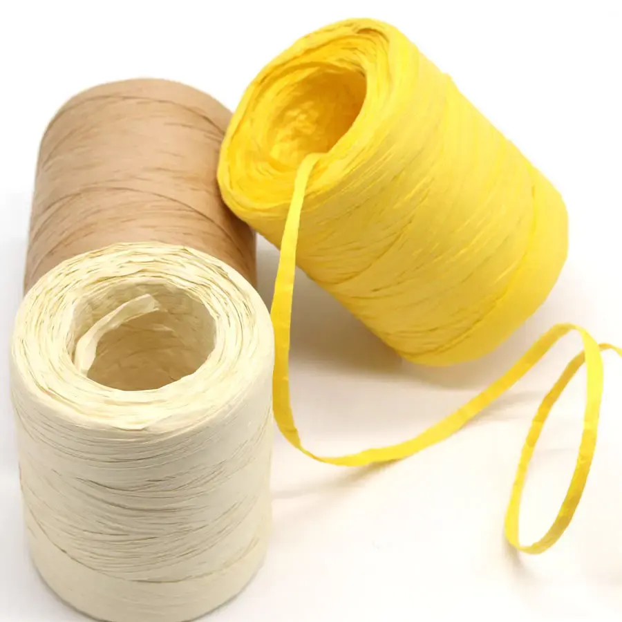 raffia-garn seil biologisch abbaubares verpackungspapier raffia rafia natürliches raffia-garn für häkeln