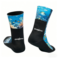 DIVESTAR Kaus Kaki Wetsuit Neoprena Logo Camo Kustom Tahan Lama 3mm 5mm Desain Open Cell Ramah Lingkungan Peralatan Selam untuk Menyelam di Pantai