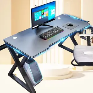 लकड़ी का कॉर्नर ऑफिस कंप्यूटर वर्क स्टडी डेस्क होम ऑफिस मेटल स्टील फ्रेम टेबल