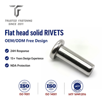 Rivets plats en acier au carbone TianFang pour maillons de chaînes de convoyeurs, finition zinguée, devis rapide, fourniture OEM, commandes en gros