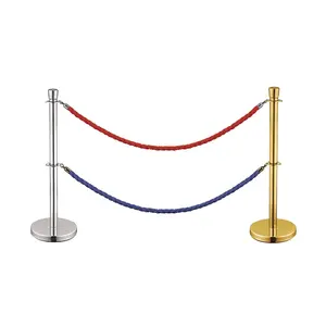 traffic crowd control walkway black gold queue bollard red carpet velvet rope Barrier