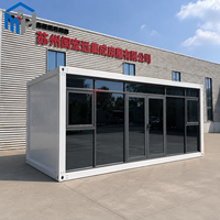 Maison conteneur de 20 pieds à toit pointu détachable, design respirant, marque STC, utilisation postmoderne pour chantier temporaire, garantie 5 ans