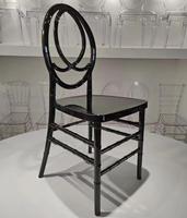 Prix de gros Chaises Phoenix noires en plastique résine pour adultes, fêtes, banquets, événements, pour mariage