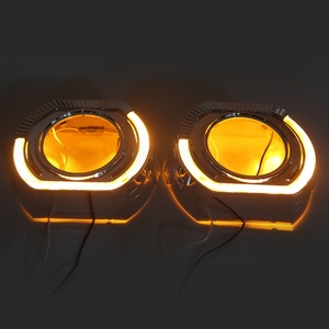 Bixenon HID <b>Projector</b> Lens Cover Shrouds Dual Colors Angel Eyes 2.5 Inch 3 Inch Cover Daytime Running <b>Lights</b> - Product Image 6