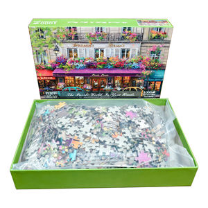 Puzzles éducatifs de luxe sur mesure à faire soi-même, 1001-2000 pièces pour adultes, vente en gros pour les boutiques de cadeaux, marques, papier gris - Product Image 2