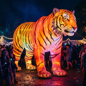 Tigre gonflable géant en tissu Oxford durable, modèle animal gonflable réaliste pour la publicité extérieure et les événements, décoration - Product Image 2