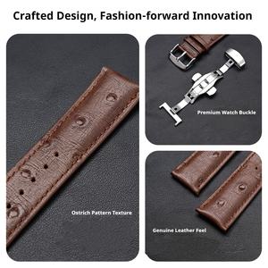 Correa de Reloj de Cuero Vacuno con Diseño de Patrón Nuevo para Omega para Blancpain, Reemplazo de Correa de Cuero de Lujo - Product Image 2