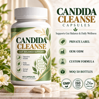 Compléments alimentaires à base de plantes OEM, capsules de désintoxication intestinale et du côlon, soutien à la santé intestinale des adultes, capsules de nettoyage de Candida