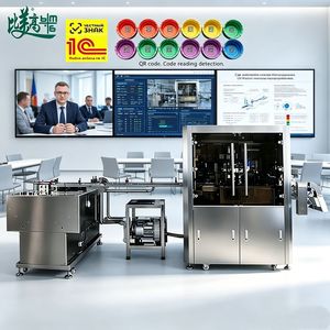 Sistema de Codificación Láser UV para Gorras Curvas/Irregulares con Posicionamiento por Luz Roja y Cierre de Bucle de Datos PLC - Product Image 1