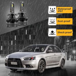 Phares LED VLAND + Ampoules LED D2H compatibles avec l'ensemble de projecteurs EVO X Lancer, lentille fumée, yeux de démon séquentiels - Product Image 6