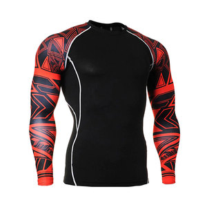 Men's Rash Guard-Polyester/Nylon <b>Long</b> <b>Sleeve</b> Sportswear with Customized Color & Logo - Product Image 2