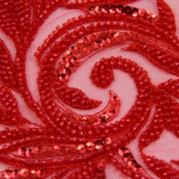 Bande de dentelle en polyester brodée de sequins YUGU, largeur 26 cm, qualité doublement contrôlée, pour hauts féminins - Vente en gros usine, livraison rapide
