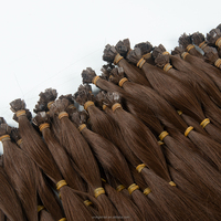 Extensions de cheveux en kératine en gros, extensions de cheveux humains russes à cuticules alignées, pré-collées avec colle italienne, pointe plate K, cheveux Remy