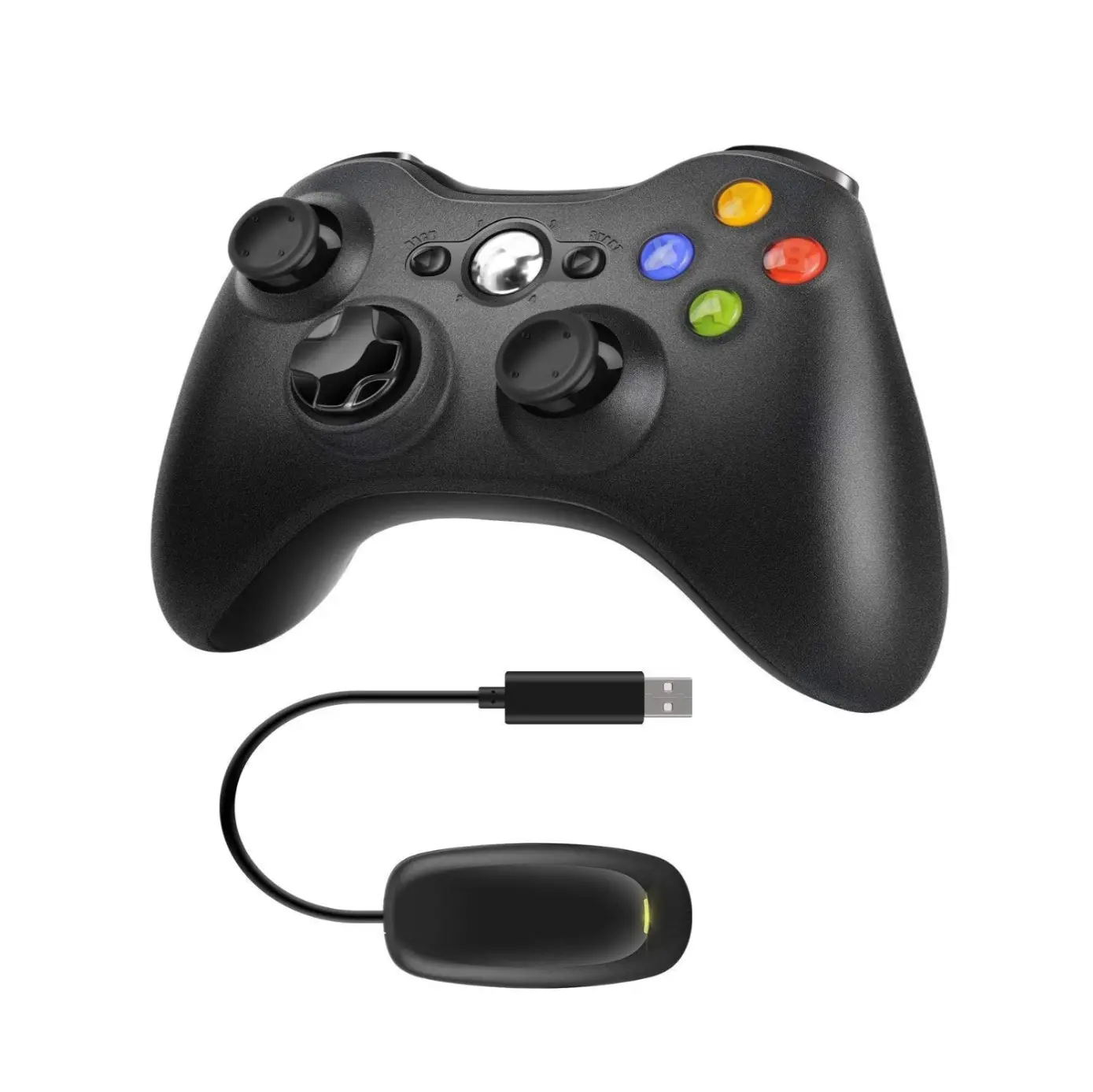 Manette de jeu sans fil, 2.4GHZ, avec récepteur, contrôleur à double Vibration améliorée, pour Xbox 360