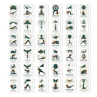 36 cartes d'affirmation pour postures de yoga - Cartes éducatives personnalisables en papier pour l'apprentissage des postures de yoga et l'énergie positive