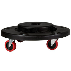 Carrello Silenzioso Rotondo con Ruote Rosse e 4 Rotelle, Carrello Portaoggetti - Product Image 2