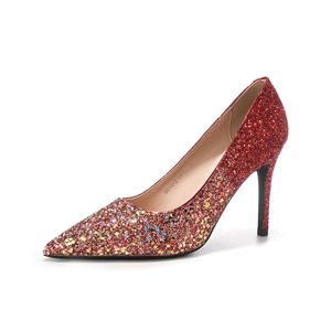 Chaussures à talons aiguilles pointus scintillantes 9000B, super hautes (8 cm), pour mariage, soirée ou tenue de cérémonie - Product Image 5