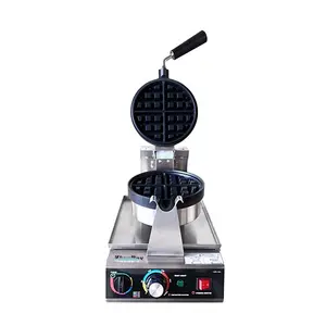 Máquina de gofres rotativa, máquina para hacer waffles con PANEL de CONTROL mecánico