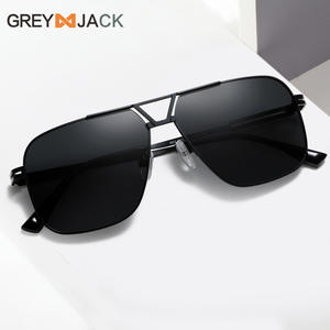 Lunettes de soleil polarisées unisexes à monture métallique, verres TAC noirs, protection UV400 pour la conduite en extérieur, la pêche, le cyclisme, la mode - Product Image 3