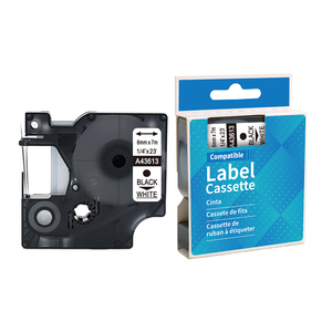 Etiqueta Compatible con <span class=keywords><strong>DYMO</strong></span> <span class=keywords><strong>D1</strong></span> de 6 mm, Negra sobre Blanca, 43613 - Product Image 4