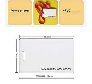 Thẻ ID với khe cắm lỗ đục lỗ Thẻ Thẻ Thẻ cho hệ thống kiểm soát truy cập cho khóa tủ cửa EM4100 tk4100, chỉ đọc - Product Image 4