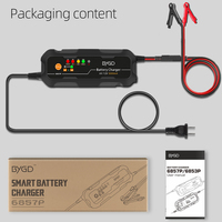 Chargeur de batterie à charge rapide 12V 5Amp, entièrement intelligent et automatique pour voiture, moto, scooter, batterie au lithium