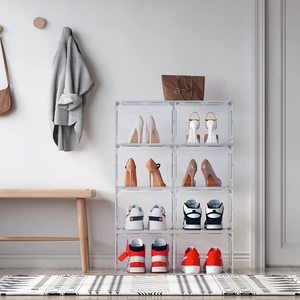 Boîtes à chaussures à ouverture frontale, en plastique, pour ranger et présenter les baskets, empilables, en acrylique transparent, pour les passionnés de sneakers - Product Image 6