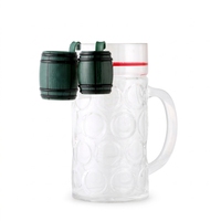 Mug à bière en plastique PS de 500 ml au design classique, avec poignée à sublimation damassée, logo personnalisé, pour fêtes, bars, usage domestique, eau, vin, thé