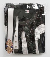 Robe de soirée grande taille J70 élégante à col rond ornée de strass et de perles, robes de cérémonie pour femmes, robes d'église africaines pour femmes + ceinture