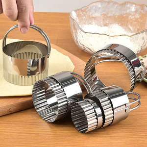 Custom Cookie Cutter Pastry Mold Tool Multiple Sizes Donut Cutter Stainless Steel Round Circle <b>Biscuit</b> Cutter with Handle - Product Image 5