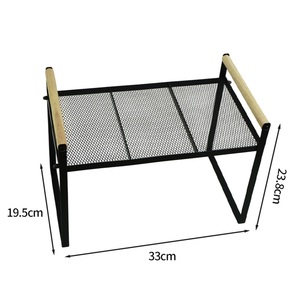Égouttoir à vaisselle moderne à 2 niveaux en acier inoxydable, étagères de rangement de cuisine sur table avec égouttoir pour bols et assiettes - Product Image 4