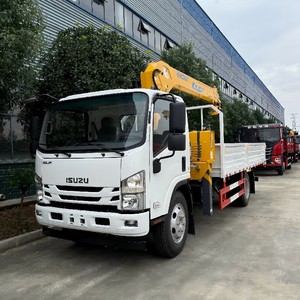 โรงงานจีนจำหน่ายรถบรรทุกติดเครน ISUZU 4X2 ขนาดเล็ก 5 ตัน แบบบูมตรงยืดหดได้ สำหรับขาย - Product Image 1