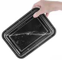Nouveau carré micro-ondes alimentaire paquet boîte en plastique Transparent jetable alimentaire sûr PP plats à emporter conteneurs