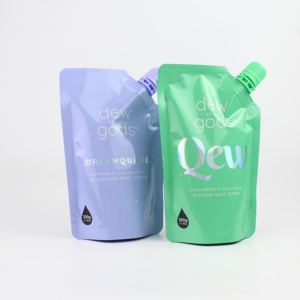 Sac d'emballage en plastique souple et rechargeable de haute qualité, anti-odeur, pour crème corporelle, gommage et nettoyant, avec bec verseur flexible - Product Image 2