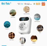 Prise intelligente Wi-Fi avec thermostat, écran OLED, 16A, contrôle de la température pour le chauffage au sol, appartements, Rti-Tek TP5W