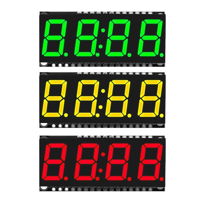 4-bit 7 Segment Display HT16K33 Drive Module Clock Moduler Green Red White Yellow Blue Display 0.56inch