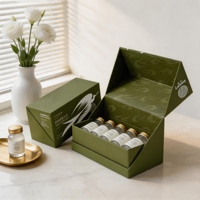 Boîte cadeau en papier rigide écologique de luxe personnalisée avec doublure en éponge pour l'emballage de compléments alimentaires en bouteille, tels que les nids d'oiseaux