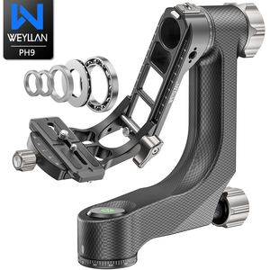 WEYLLAN PH9 <b>Gimbal</b> Tripod Head Carbon Heavy Duty <b>Gimbal</b> <b>Stabilizer</b> for <b>Camera</b> Telescope Load 20KG, Full Bearing Structure L798 - Product Image 1