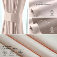 Rideau de fenêtre occultant de luxe en polyester 100% uni avec œillets, haute occultation, insonorisant, personnalisé pour hôtel, fabrication OEM ODM