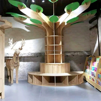 Banc de lecture en bois au design Offre Spéciale moderne et étagère en forme d'arbre pour les enfants pour les bibliothèques préscolaires et scolaires de la maternelle