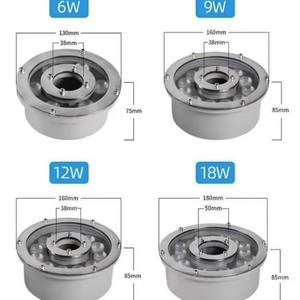 Luz LED Sumergible IP68 de Aluminio para Fuentes, Estanques de Peces y Piscinas, Multicolor, con Temperatura de Color Ajustable - Product Image 1
