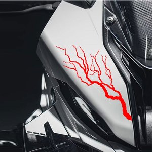 Autocollants de moto imperméables populaires de haute qualité pour la décoration du corps, avec des motifs de tonnerre, de foudre et de fissures - Product Image 6