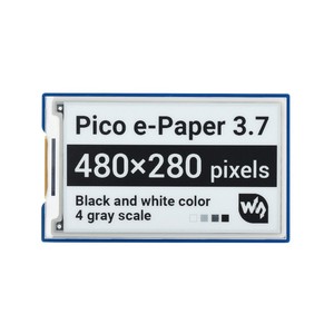 หน้าจอ E-Ink ขนาด3.7นิ้วสำหรับ Raspberry <span class=keywords><strong>Pi</strong></span> Pico, 480x280, ดำ/ขาว, 4สีเทา, SPI - Product Image 1