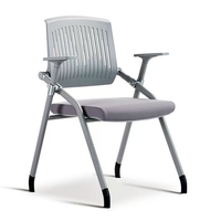Chaise de bureau multifonctionnelle en maille au design moderne, pliable, pour la formation, les études, la maison, le bureau, la salle de conférence, l'école