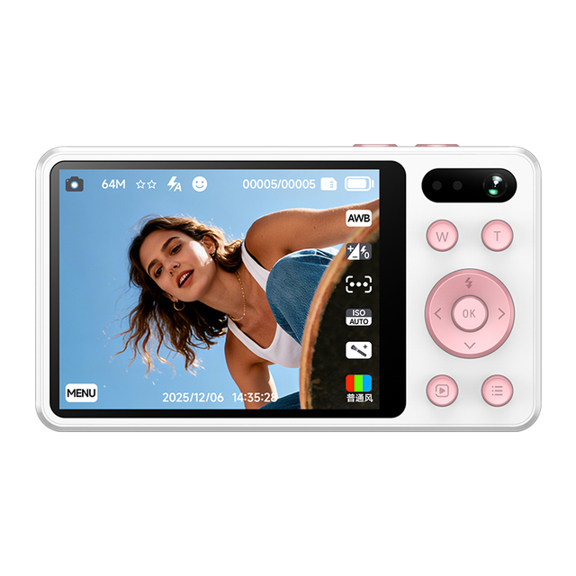 Mini Pocket High-tech Digital Point & Shoot 4K Vlog Camera 16 Filters High Definition Beauty Photo Camera for Youth Children