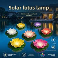 Lampes flottantes solaires en plastique IP65 étanches pour jardins et bassins extérieurs, lumières décoratives LED colorées