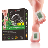 HAOBLOC Coussinets de relaxation pour les pieds à base de bambou/vinaigre de bois biodégradable, d'armoise et de gingembre, pour la détoxification et le soulagement de la fatigue, certifiés ISO 2